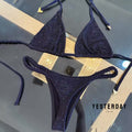 Yesterday Rhinestone Bikini Set