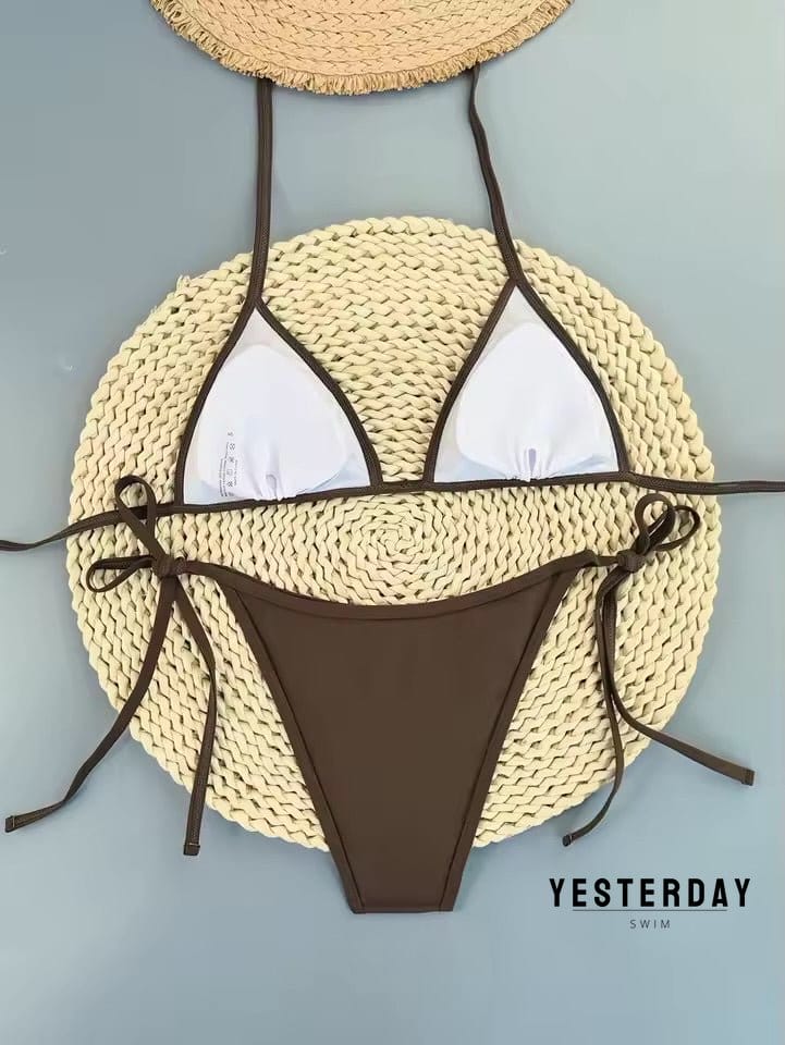 Yesterday Mocha Bikini Set
